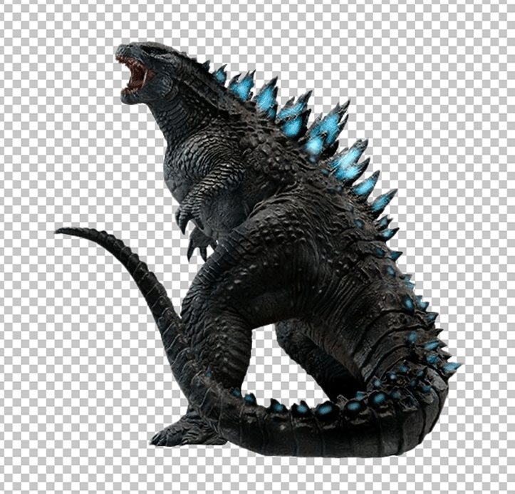 Blue-Spiked Godzilla PNG Image