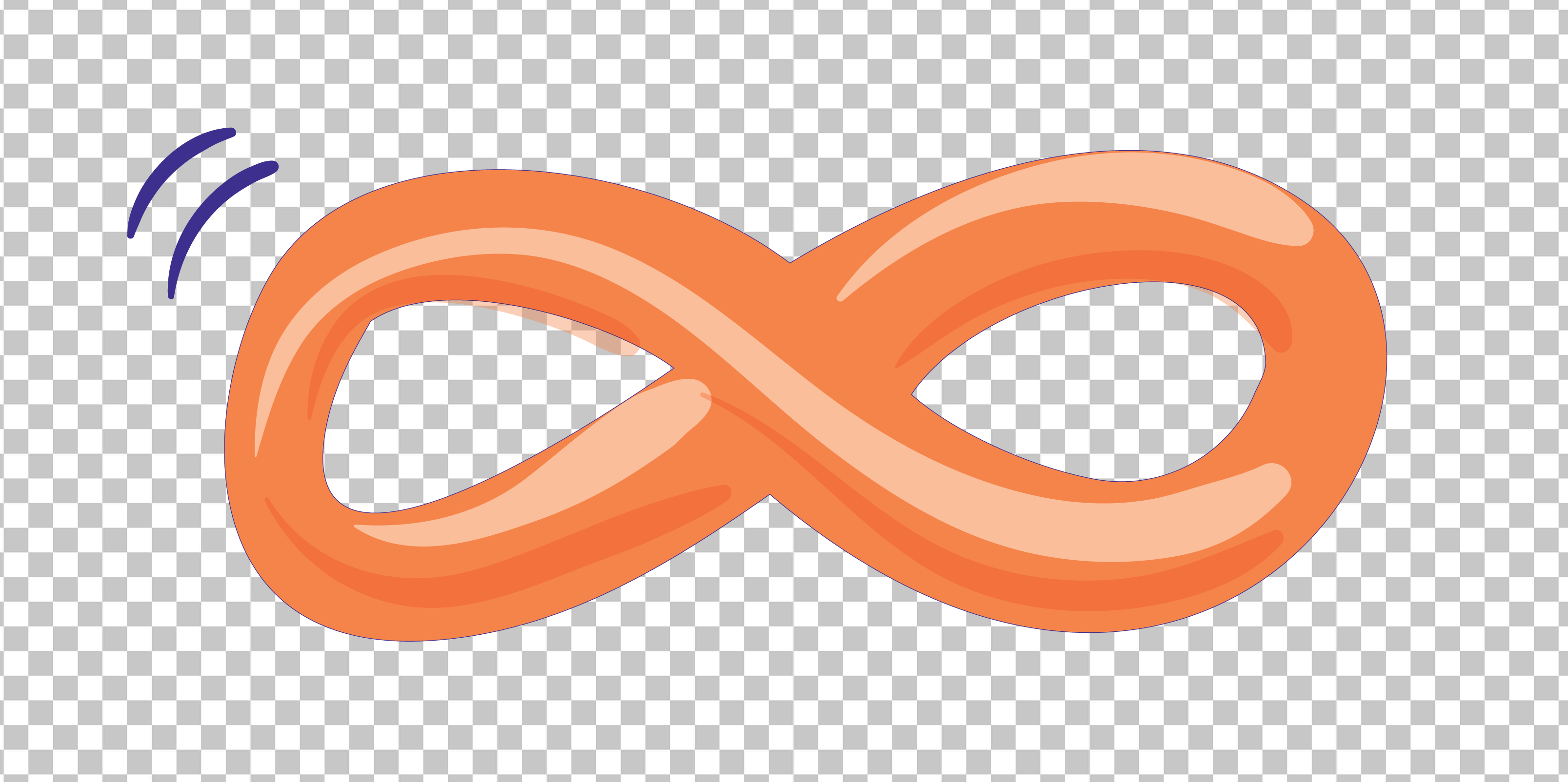Orange Infinity Symbol PNG Image