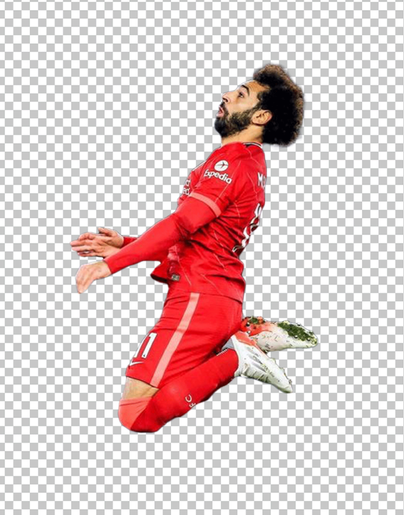 Mohamed Salah Jumping PNG Image