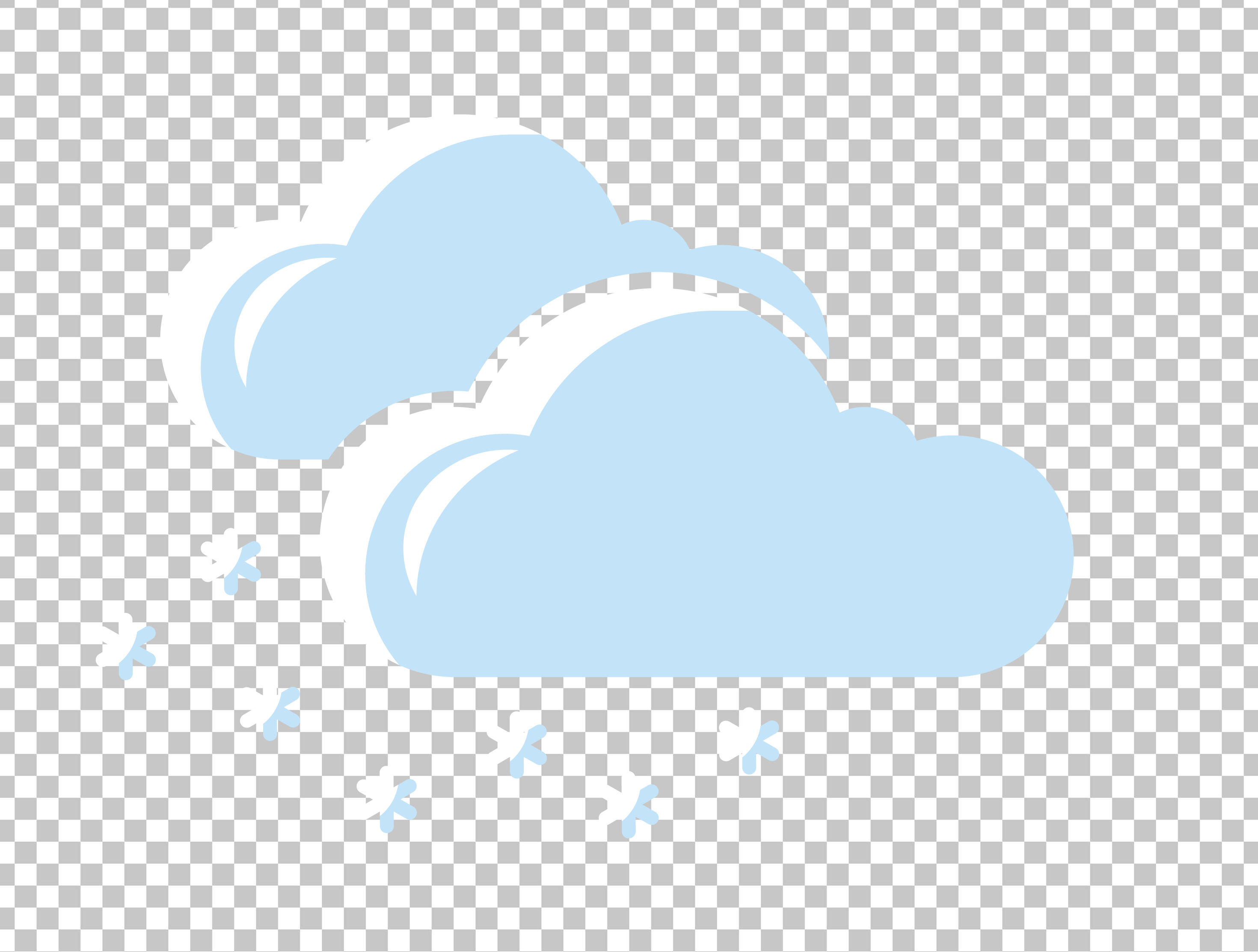 Snowy Cloud Icon PNG Image