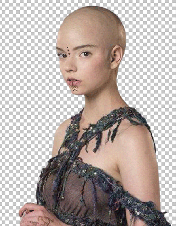 Anya Taylor-Joy bald PNG Image
