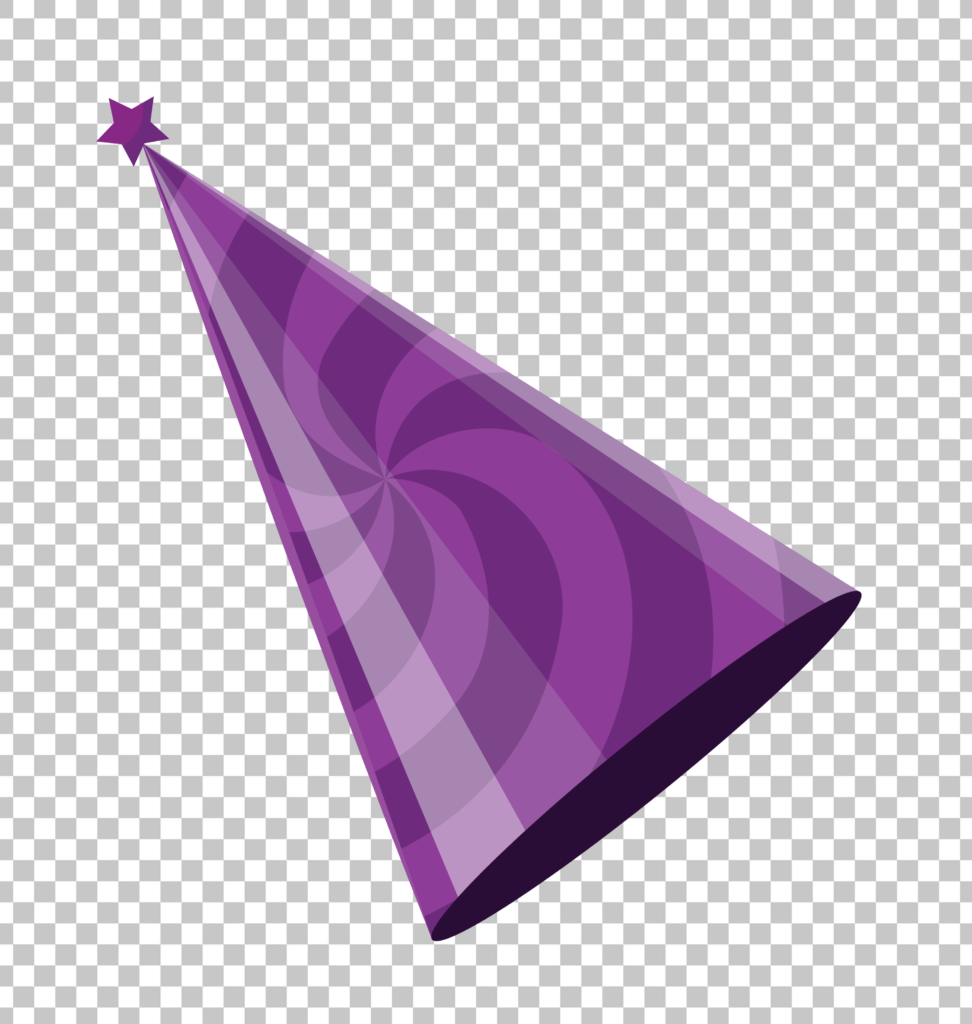 Purple Birthday party hat PNG Image