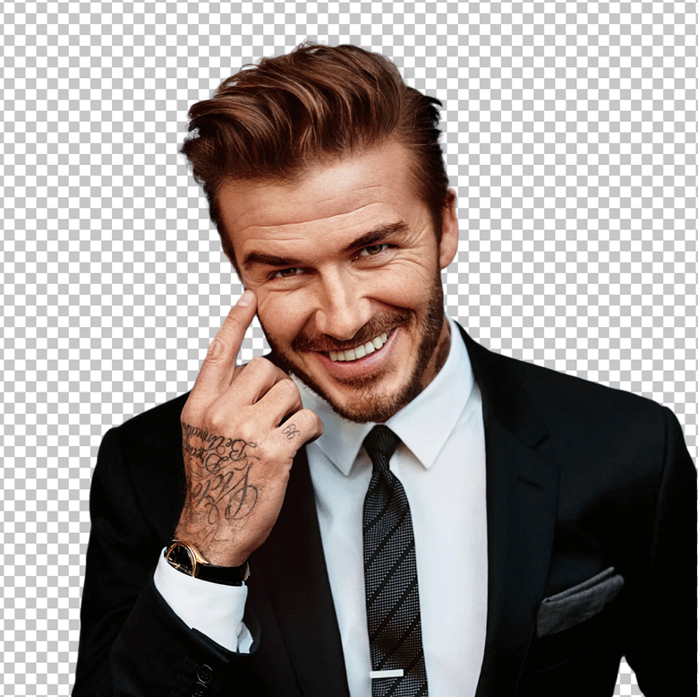 David Beckham smiling PNG Image