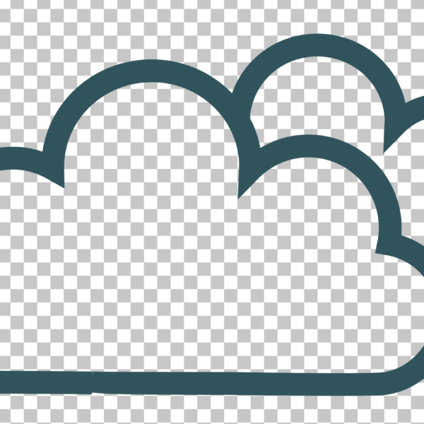 Two Fluffy Clouds Icon PNG Image