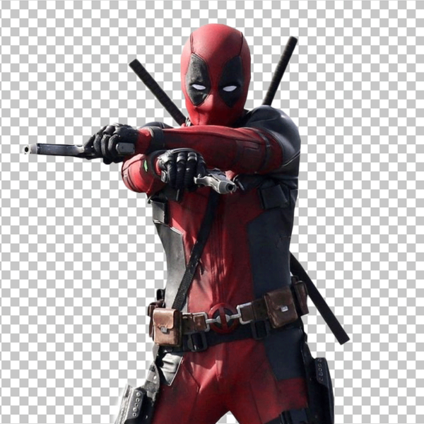 Deadpool shooting from two pistols PNG Image