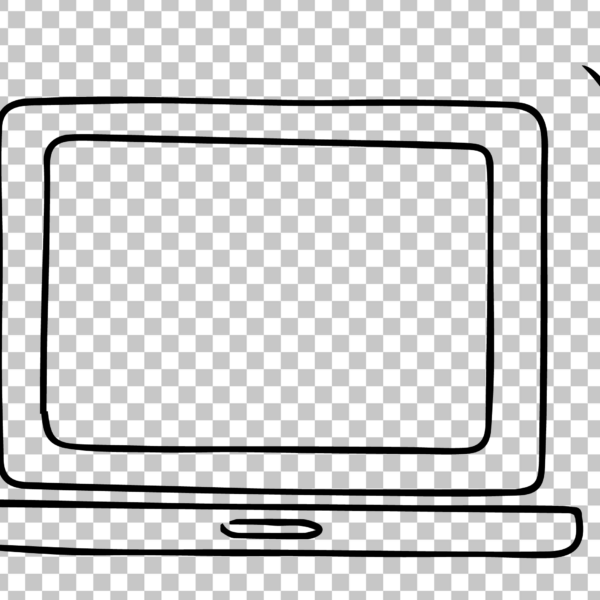 Laptop Sketch PNG Image