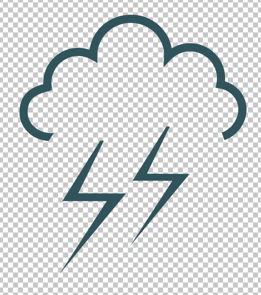 Lightning Bolt Cloud PNG Image