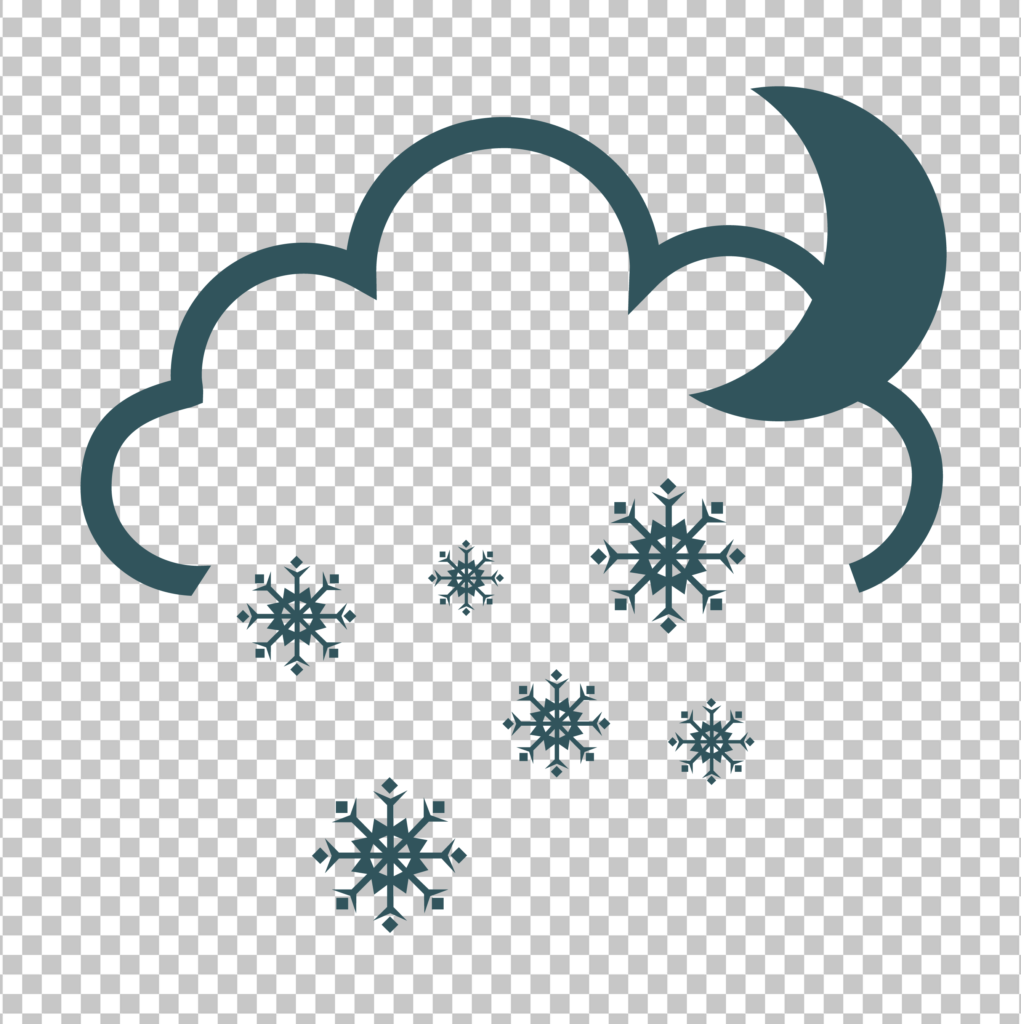 Snowy Night Icon PNG Image