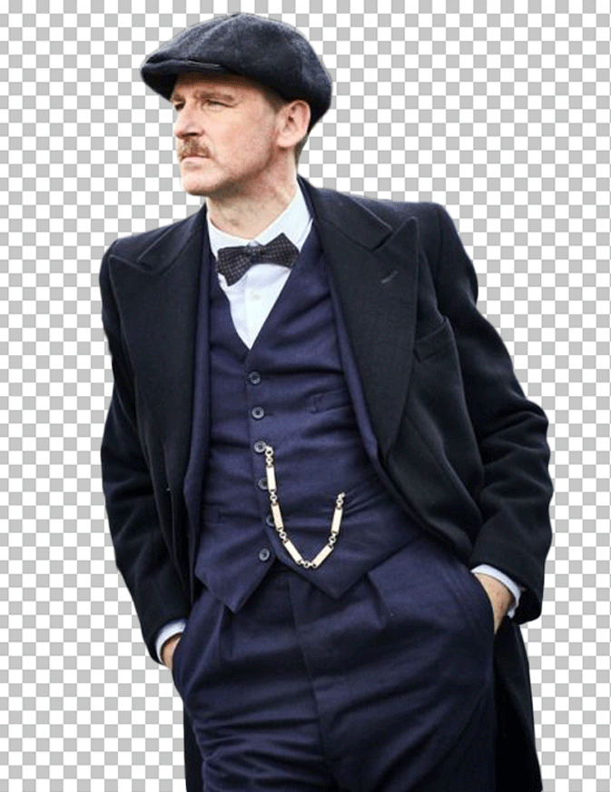 Arthur Shelby looking to his side PNG Image