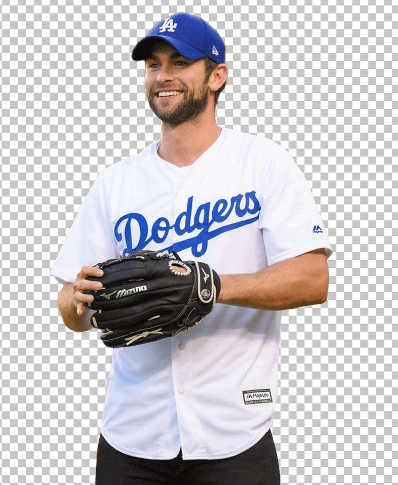 Chace Crawford wearing a blue cap PNG Image