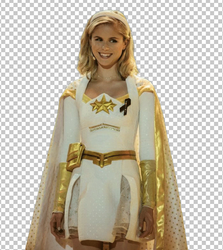 Erin Moriarty as starlight smiling PNG Image