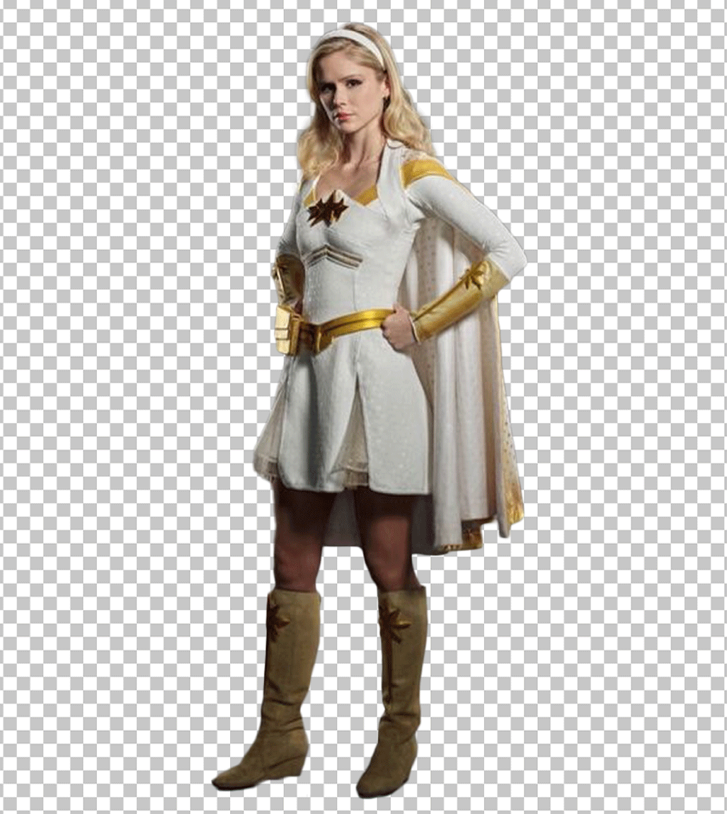 Erin Moriarty as starlight standing PNG Image