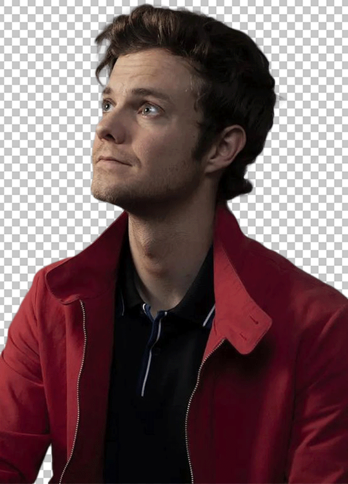 Jack Quaid looking up PNG Image
