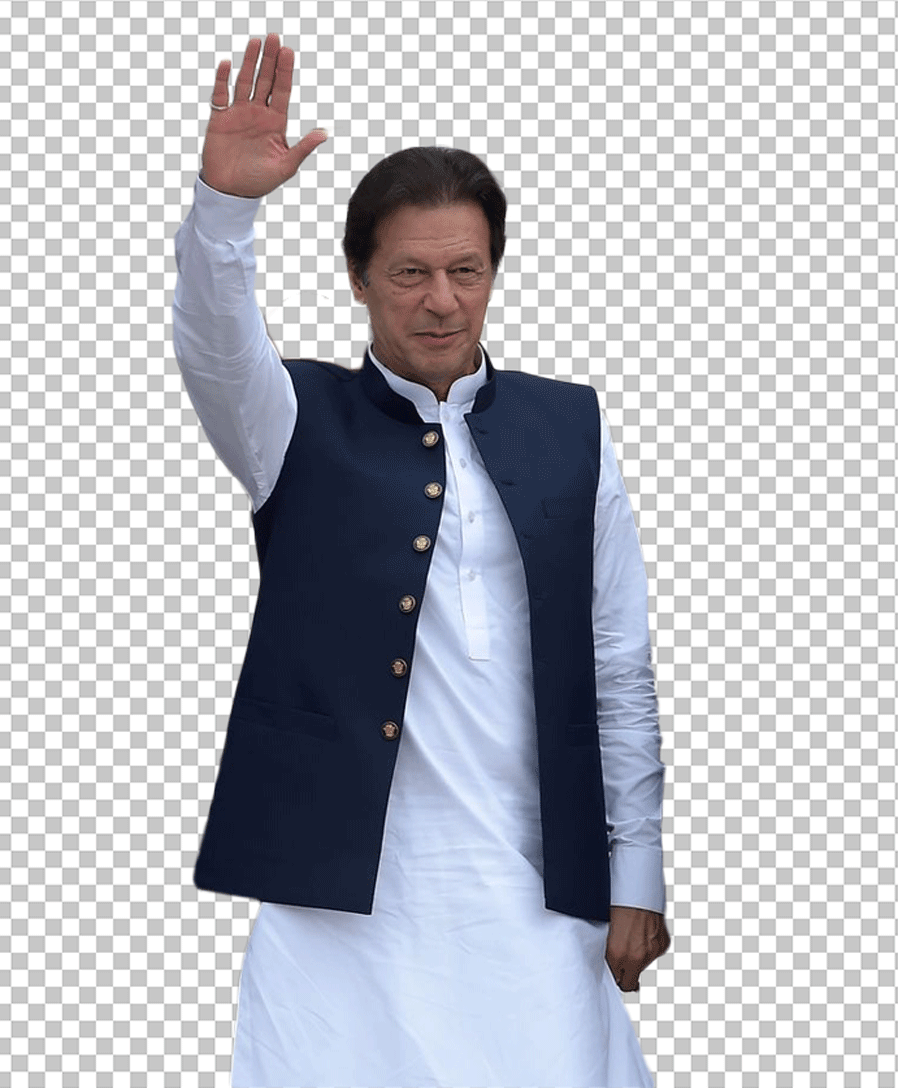Imran khan raising his hand PNG Image