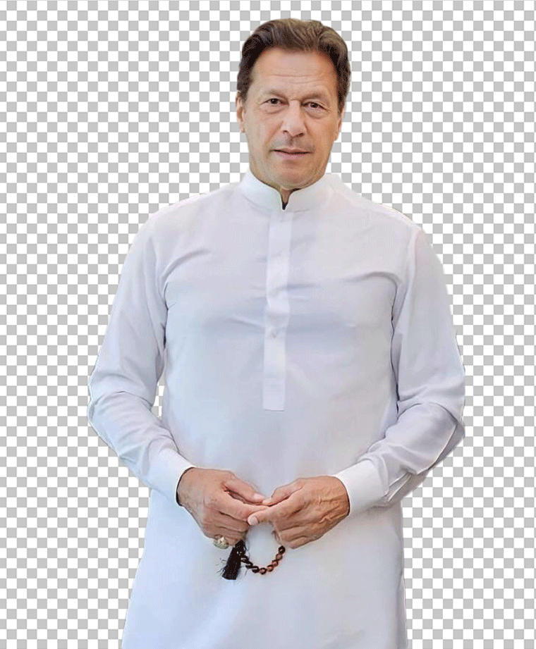 Imran Khan wearing white kurta PNG Image
