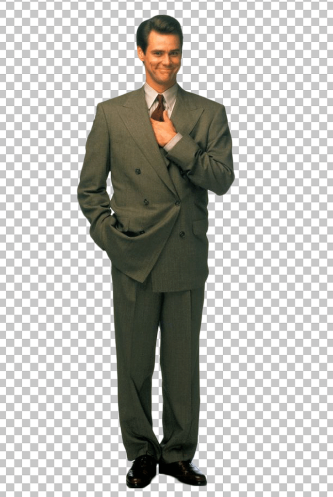 Jim Carrey standing in suit PNG Image