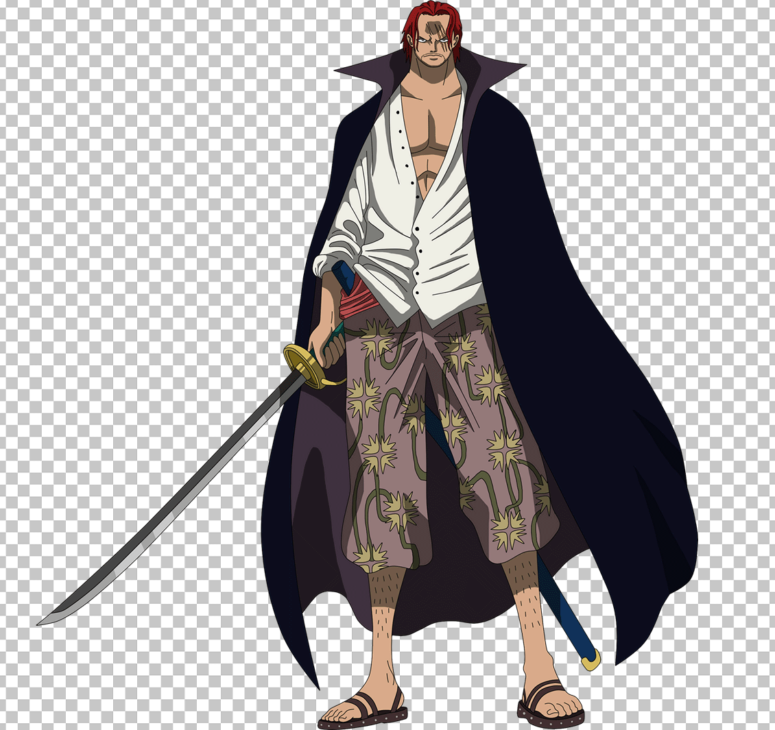 Shanks standing in angry looks PNG Image