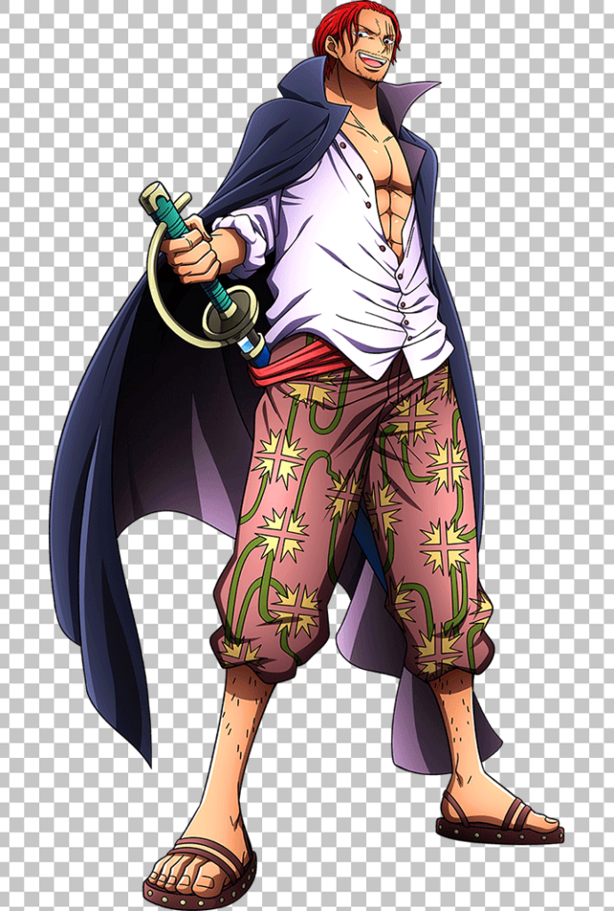 Shanks holding his sword handle PNG Image