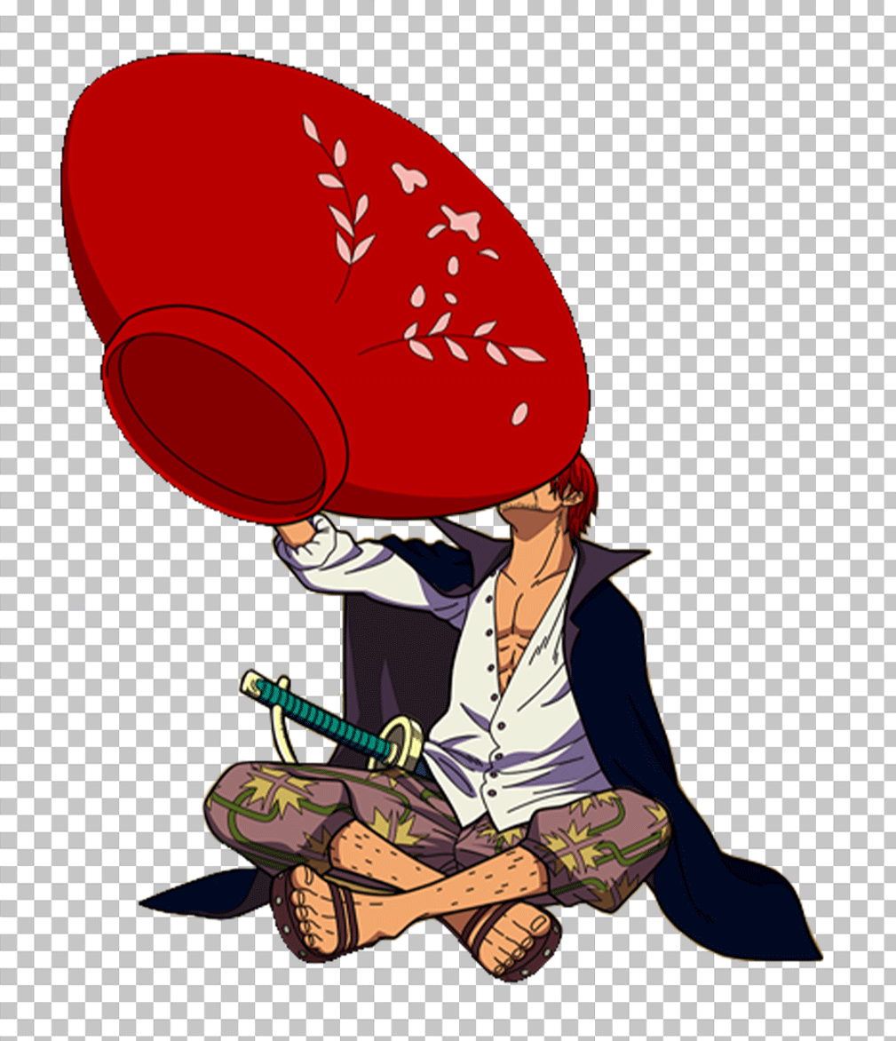 Shanks sitting and drinking in big bowl PNG Image
