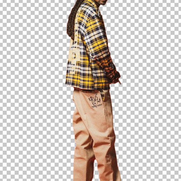 Snoop Dogg standing, looking back PNG Image