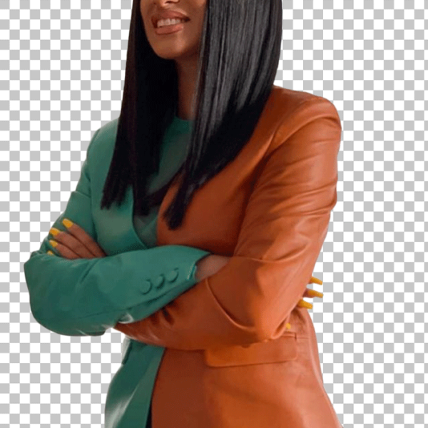 Cardi B in suit PNG Image