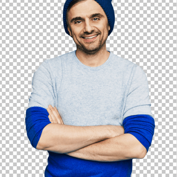 Gary Vee wearing a blue beanie PNG image