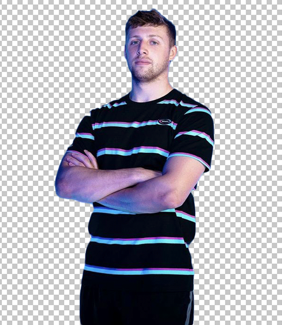 Harry Lewis is standing and folding his hand PNG Image