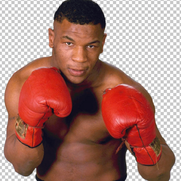 Young Mike Tyson boxing PNG Image