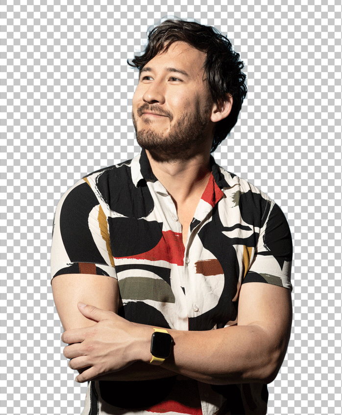 Markiplier looking to his side PNG Image