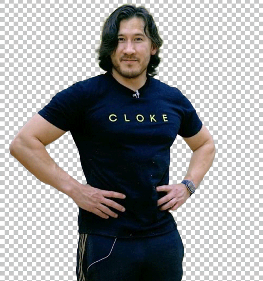 Markiplier is standing with his hands on his hips.