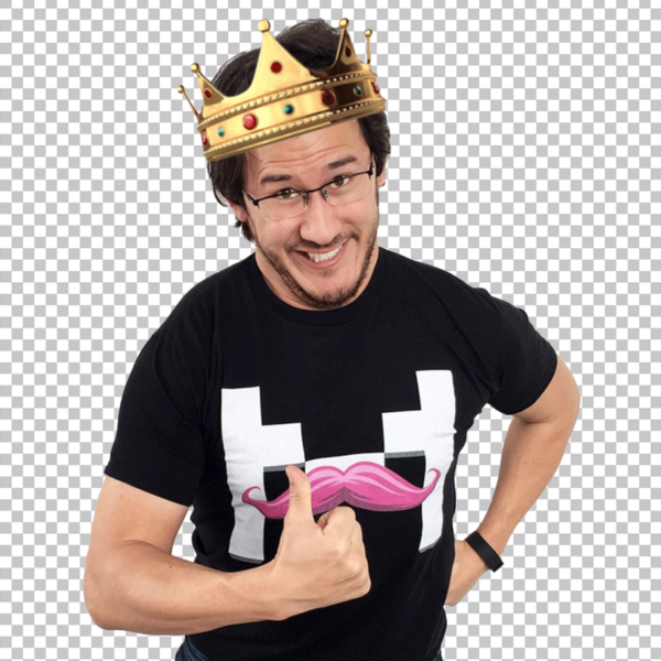 Markiplier with a crown on head PNG Image